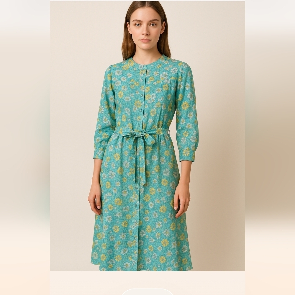 Pink City Prints Georgie Dress, Maxi floral summer dress, Size S